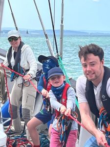 Hauling on a halyard